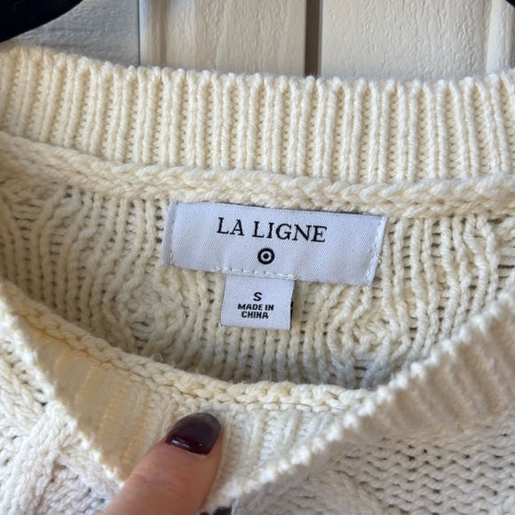 La Ligne X Target Cable-knit Whipstitch Crewneck sweater - Picture 5 of 11